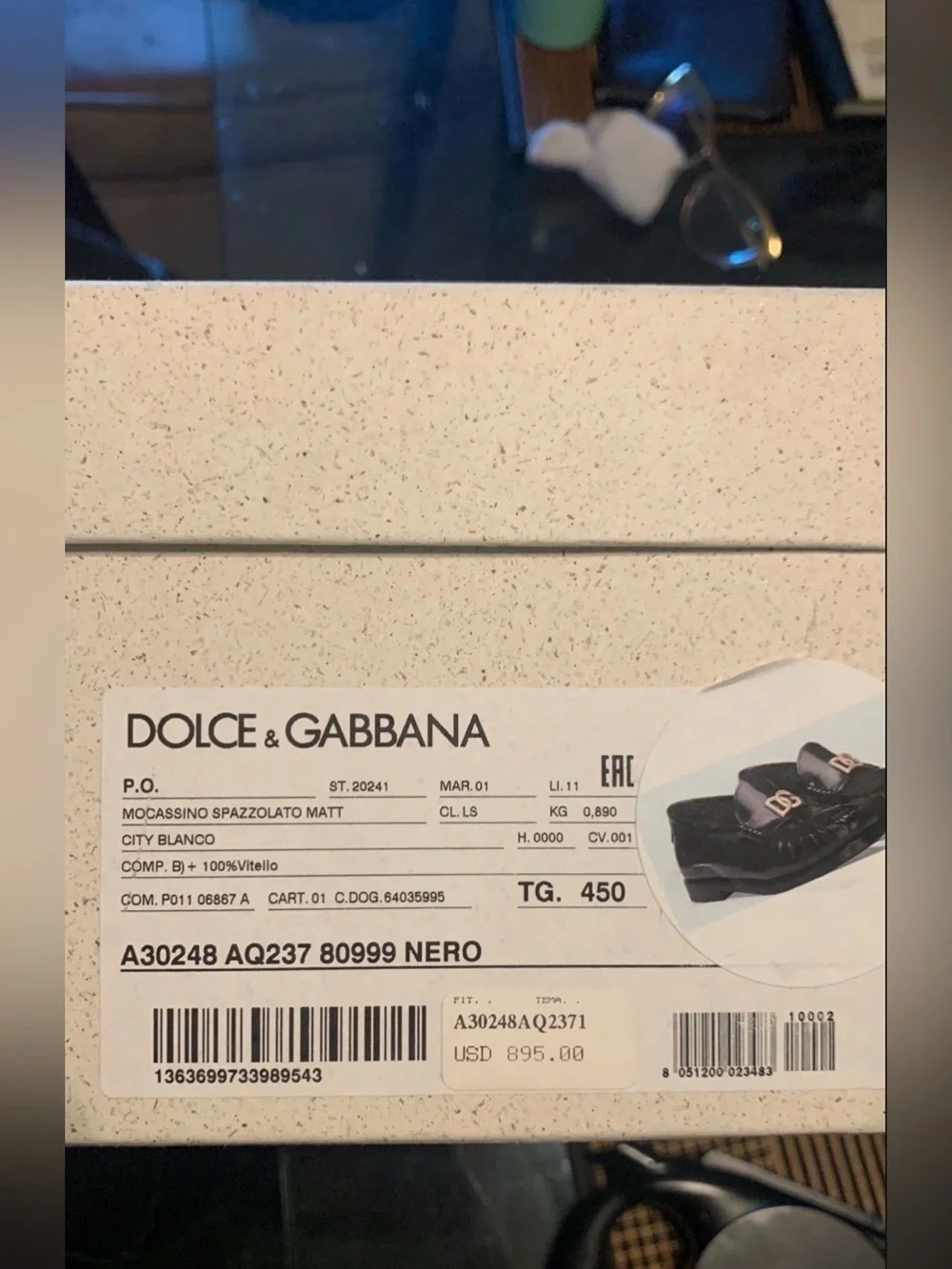 Dolce & Gabbana logo plaque polished leather loafers